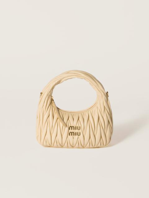 Miu Miu Wander matelassé nappa leather hobo bag