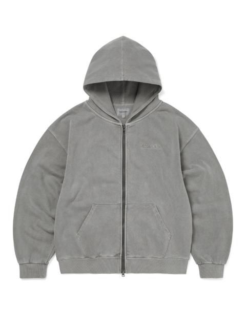 thisisneverthat® Waffle Lined Zip Up Hoodie Dark Grey