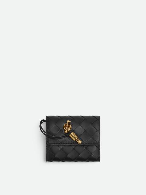 Bottega Veneta Andiamo Tri-Fold Zip Wallet