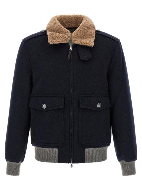 Brunello Cucinelli Brunello Cucinelli Men Cashmere Bomber Beaver