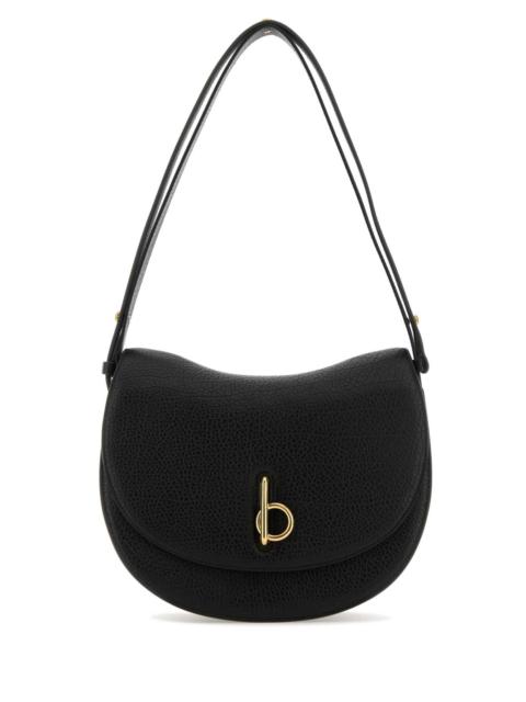 Burberry Women Black Leather Medium Rocking Horse Shoulder Bag