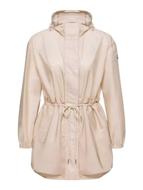 Moncler Moncler Women Midi Weteau Jacket With Hood And Ruffles