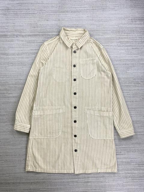 Other Designers Designer × Japanese Brand × Vintage - Vintage Tepo Denim Sanforized Union Made Stripe Long Jacket