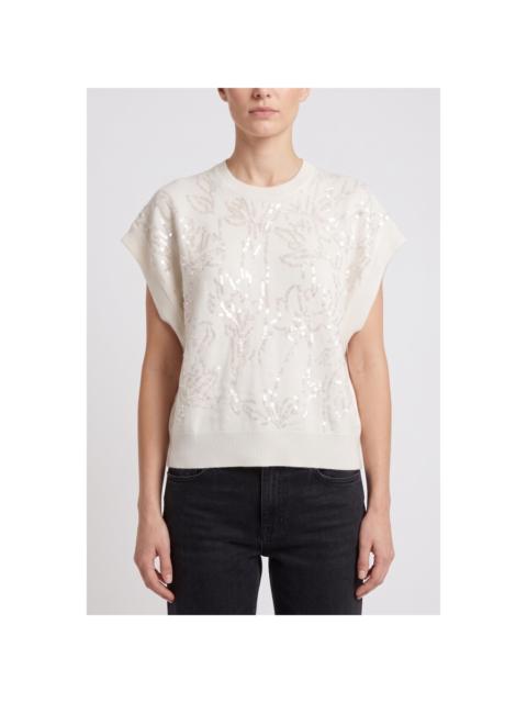 Brunello Cucinelli Brunello Cucinelli Women'S Cashmere Blens Sequin Crew Neck Sweater Nwt