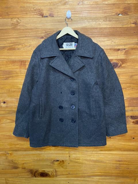 Schott Vintage Schott Wool Pea Coat Jacket Made In Usa
