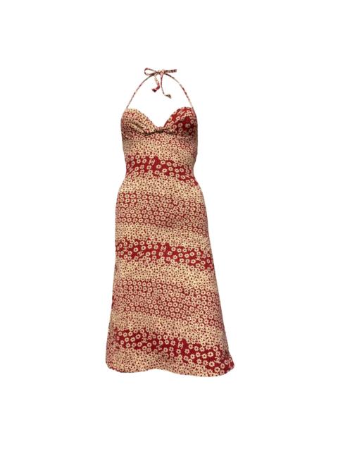 CHANEL CHANEL Spring 2003 Floral Halter Midi Dress