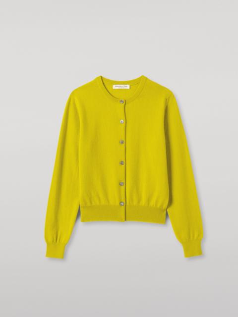 Johnstons of Elgin Iris Yellow Classic Cashmere Cardigan