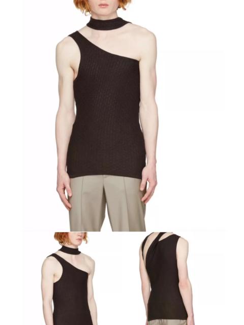 Situationist brown wool tank top