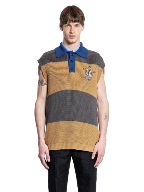 FENDI Striped-Crest-Logo-Polo-Gilet