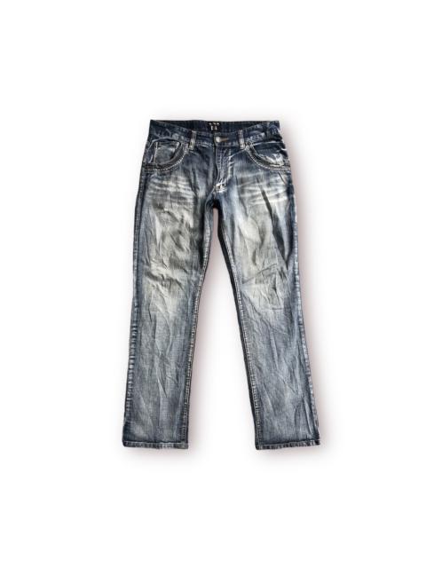 Other Designers Japanese Brand - Back number black straight leg denim