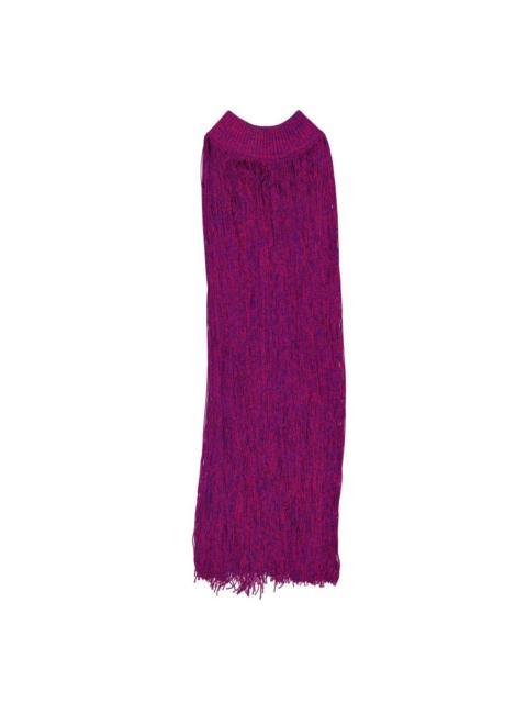 Burberry Burberry Mouline Fringed Cape
