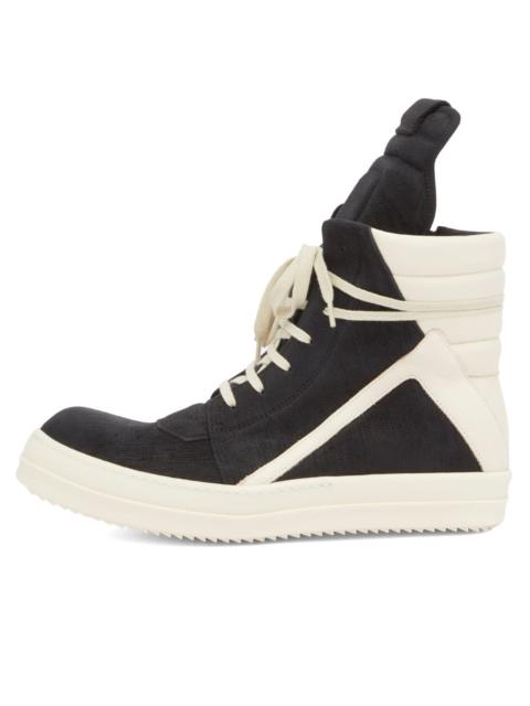 Rick Owens Full Grain Leather Geobasket Sneakers