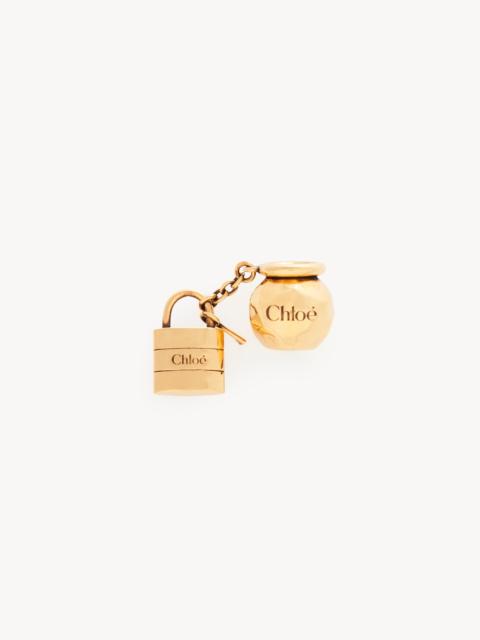 Chloé SPHERE LOCK DICE CHARM FOR BRACELET BAG IN BRASS