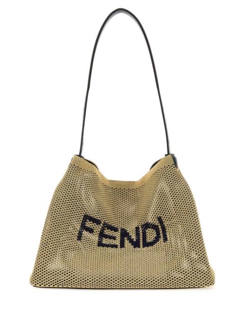 FENDI Fendi Men Raffia Large Hobo Soft Shopping Bag