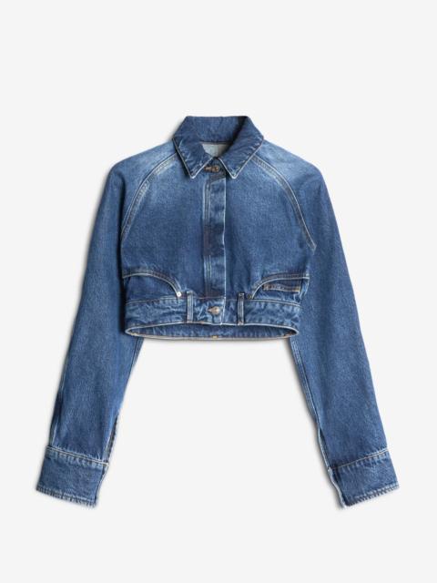 7 For All Mankind Denim Cropped Jacket in Waivy