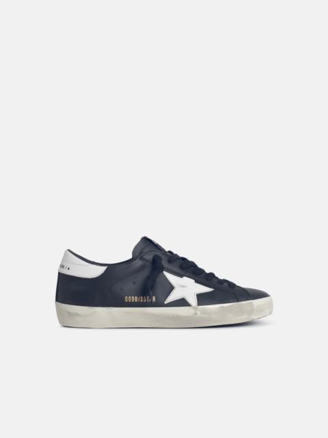 Golden Goose 'SUPER-STAR CLASSIC' BLACK LEATHER SNEAKERS