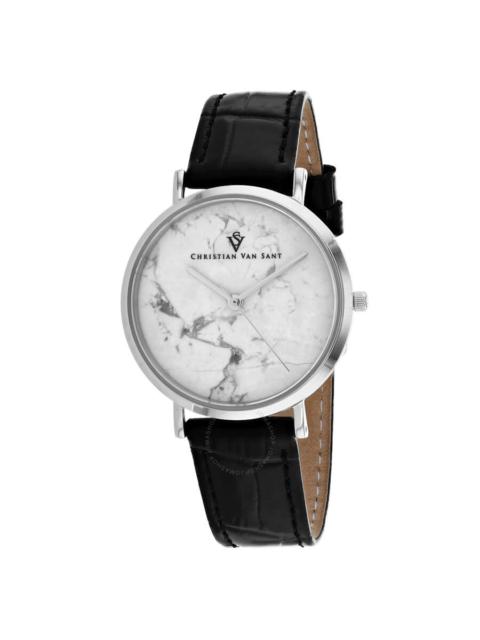 Other Designers Christian Van Sant Lotus Quartz White Dial Ladies Watch CV0420BK