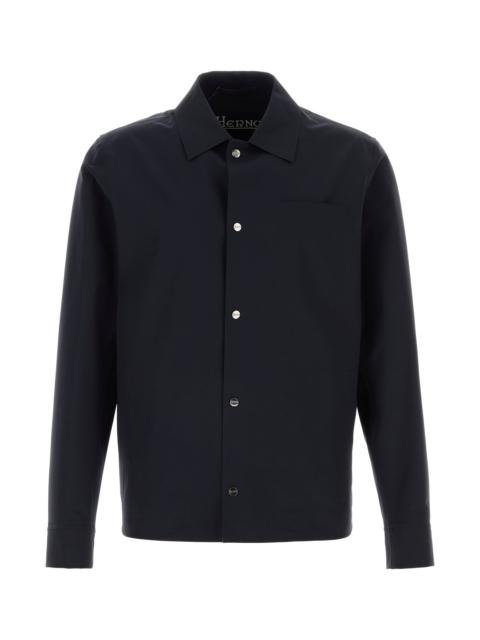 Herno Navy blue stretch nylon windbreaker