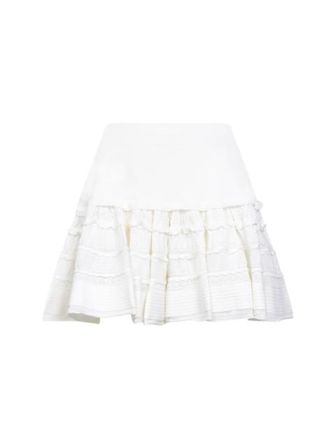 Alaïa White virgin wool knit Crinoline skirt
