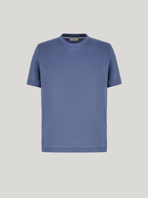 Canali DUSTY BLUE T-SHIRT IN FILOSCOZIA COTTON