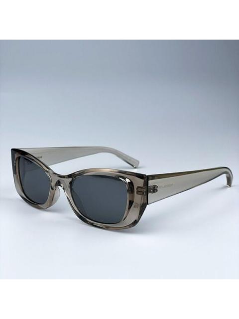 SAINT LAURENT SALE! NEW Saint Laurent SL593 003 Beige Grey Silver Square Unisex Sunglasses
