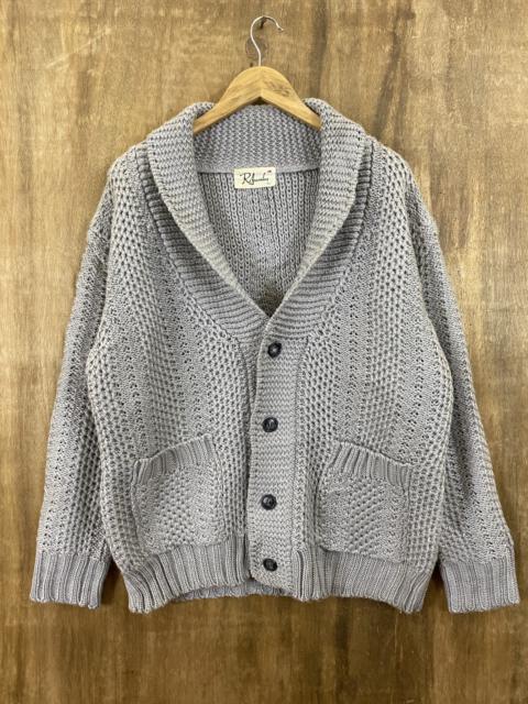 Other Designers Homespun Knitwear - R Jumbo Grey Cardigan Knitwear #1586