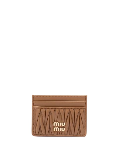 Miu Miu Miu Miu Women Matelassé Nappa Leather Card Holder