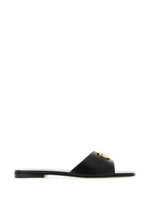 GUCCI Gucci Women Black Nappa Leather Slippers
