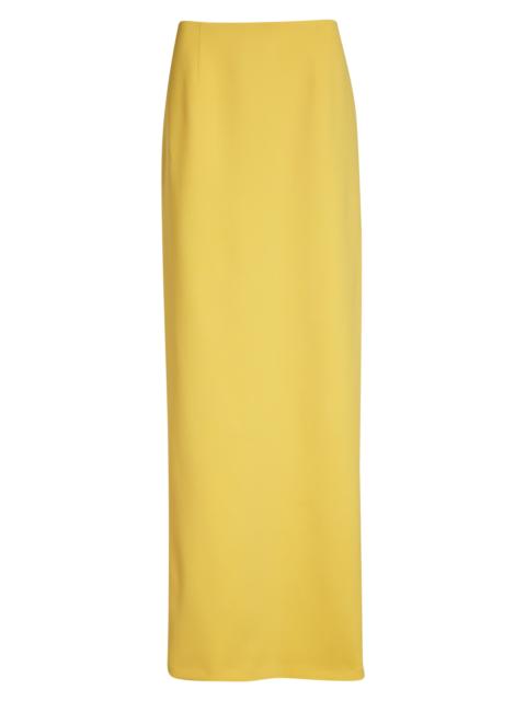 CAROLINA HERRERA Carolina Herrera Stretch Virgin Wool Column Skirt in Daffodil at Nordstrom