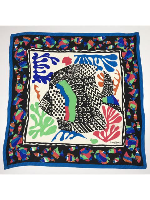 Other Designers Louis Feraud - louis feraud silk scarf fish pattern