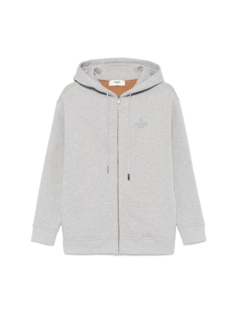 logo-embroidered hoodie