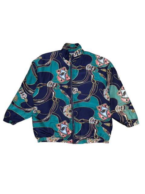 Other Designers Vintage Robert Stock Silk 100% Bomber Jacket