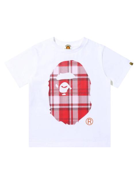 A BATHING APE® BAPE Check Gift Ape Head Tee 'White'