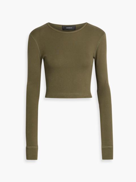 WARDROBE.NYC Cropped stretch-cotton jersey top
