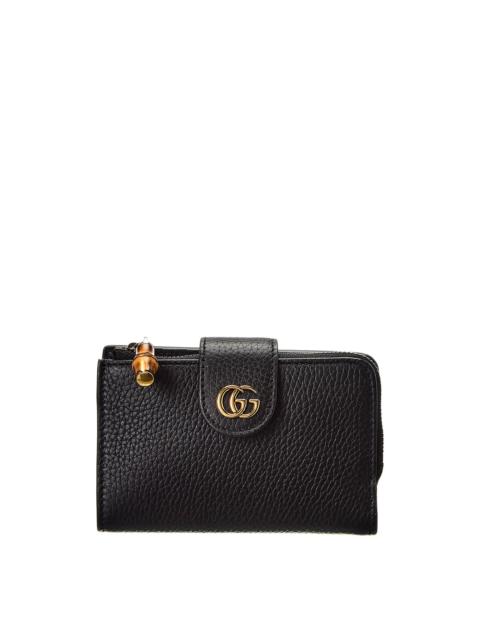 GUCCI Gucci Double G Medium Leather Card Case