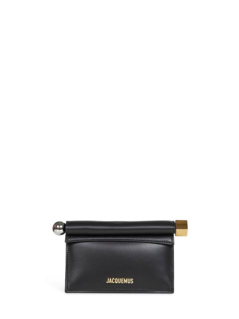 JACQUEMUS Jacquemus Women Black "Le Petit Pochette Rond Carré" Clutch Bag