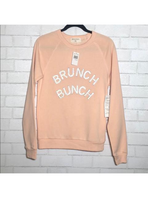 Other Designers Bow & Drape Brunch Sequin Embellished Sweatshirt