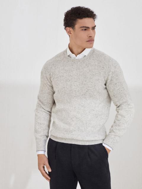 Brunello Cucinelli Flecked alpaca, wool, silk and cotton sweater