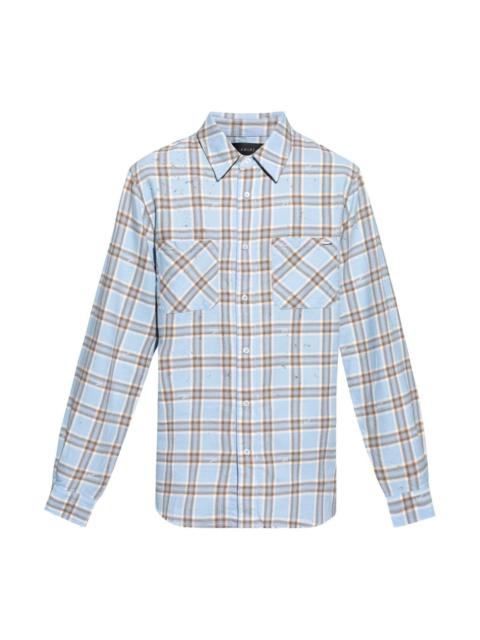 AMIRI Checkered print cotton shirt