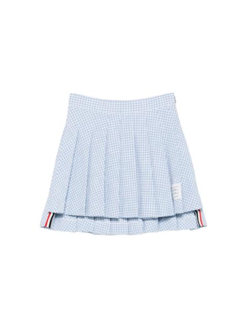 Thom Browne pleated checked mini skirt