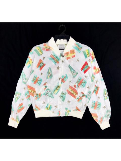 Other Designers Designer - Enrico Coveri Riversible Bomber Jacket Full Printed