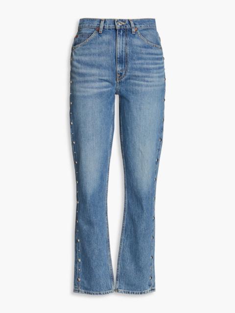 RE/DONE 70s studded high-rise straight-leg jeans