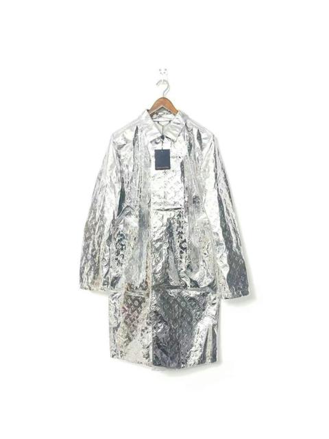 Runway mirror silver raincoat jacket