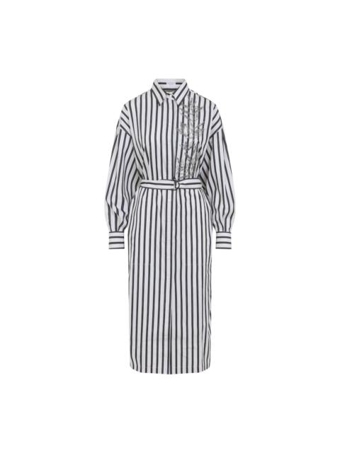 Brunello Cucinelli Striped Midi Dress Women