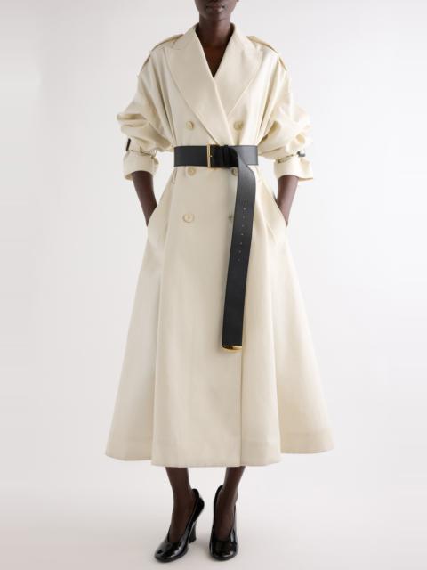 Givenchy Givenchy Belted Cotton Twill Trench Coat in Ivory at Nordstrom