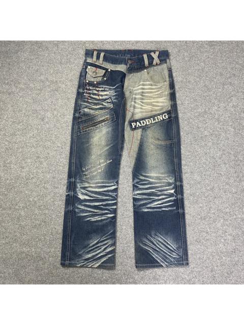 Other Designers Distressed Denim - RARE🔥MULTIPOCKET PADDLING DISTRESSED DENIM JEANS