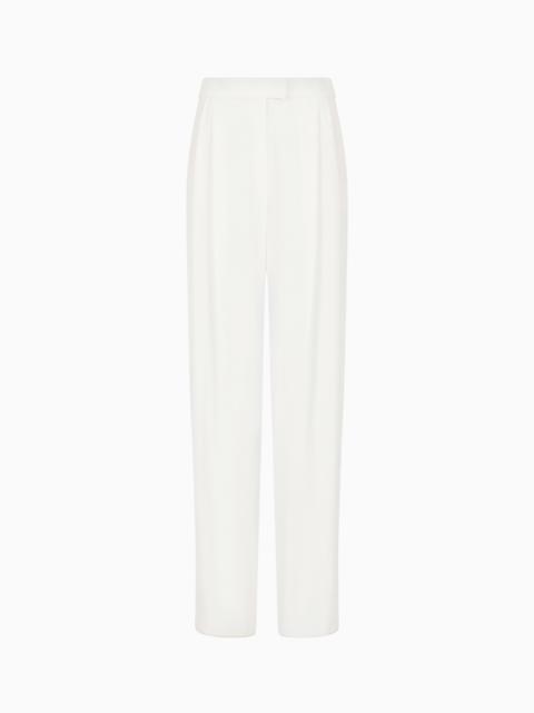 EMPORIO ARMANI Envers-satin palazzo trousers with darts