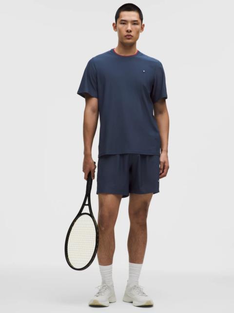lululemon Striped Mesh Tennis Short 7"