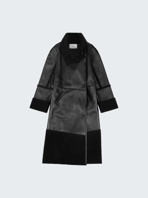 entire studios Long Shearling Coat Black