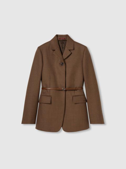 GUCCI Gucci Houndstooth Embroidered Wool Jacket